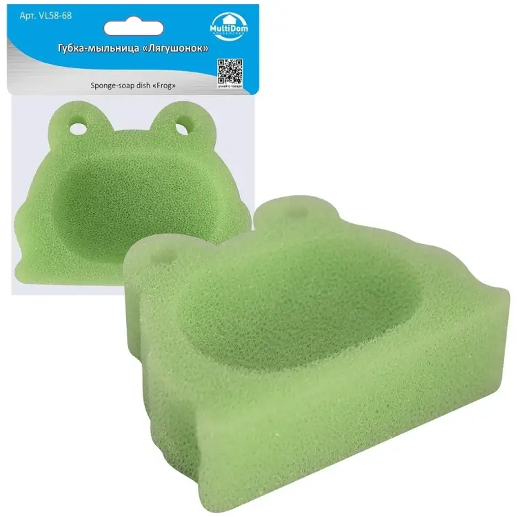 Губка-мыльница МУЛЬТИДОМ Лягушонок VL58-68