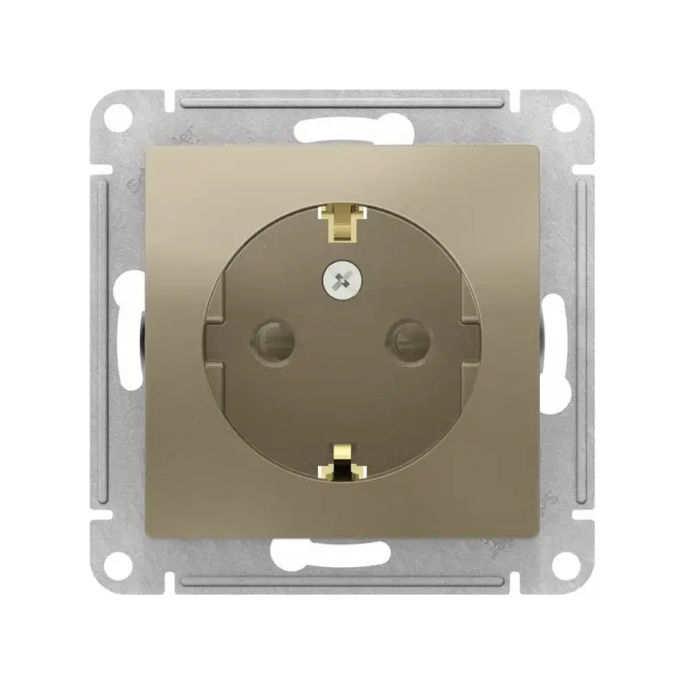 Одноместная розетка Systeme Electric СП ATLAS DESIGN ATN000545