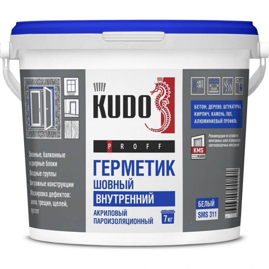 Акриловый пароизоляционный шовный герметик KUDO PROFF SMS-311