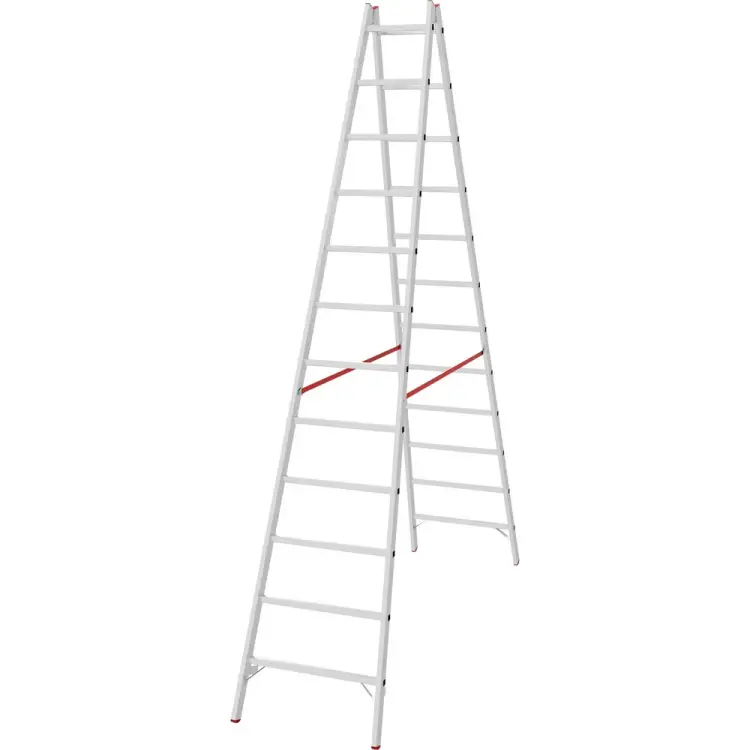 Индустриальная двухсторонняя алюминиевая стремянка Новая Высота NV5123 5123212 Индустриальная двухсторонняя алюминиевая стремянка Новая Высота NV5123 5123212