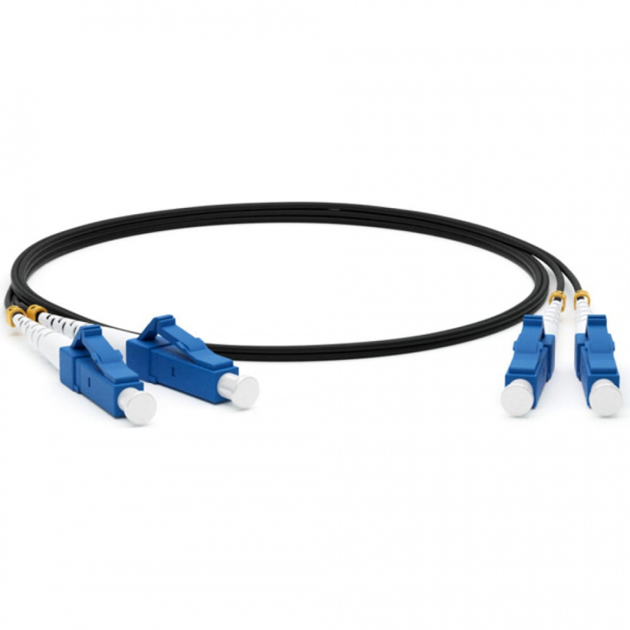 Волоконно-оптический патч-корд Hyperline FC-D2-9-LC/UR-LC/UR-H-1M-LSZH-BK