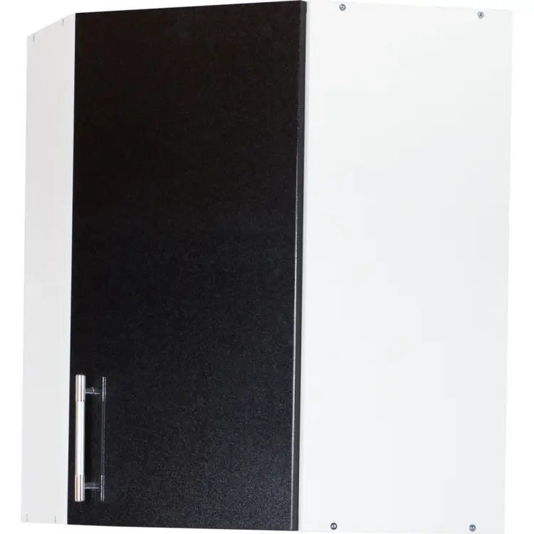 Шкаф для посуды SANTREK угловой 55*55 черный металлик фасад МДФ 49011