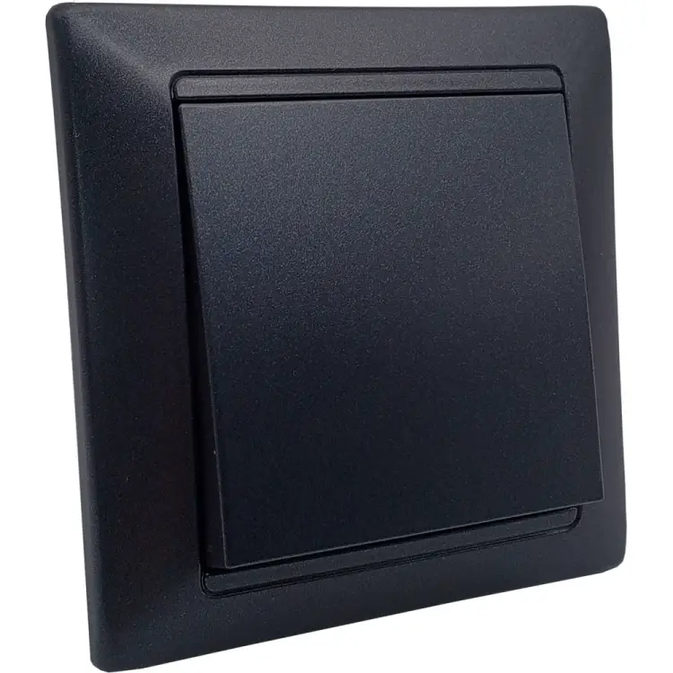 Одноклавишный выключатель BYLECTRICA серия СТИЛЬ С110-801 графит