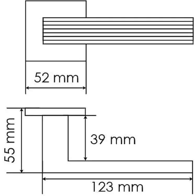 Дверная ручка MORELLI MH-52-S6 W "Maglev" на квадратной розетке 6 мм, белая 9013184