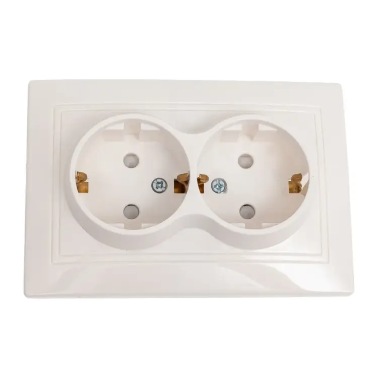 Двухместная розетка Smartbuy Венера SBE-01w-16-S2-1Z-c