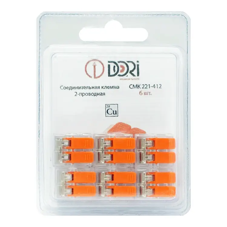 Двухпроводная соединительная клемма DORI СМК 221-412 46257