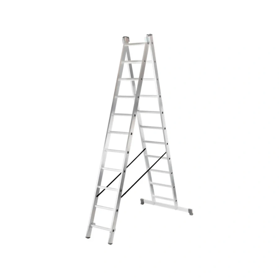 Двухсекционная алюминиевая лестница Вихрь ЛА 73/5/1/27