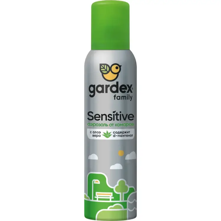 Аэрозоль от комаров Gardex sensitive family 105