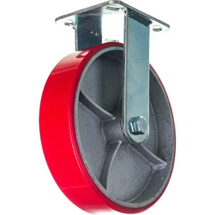 Большегрузное полиуретановое неповоротное колесо MFK-TORG FCP80 1041200