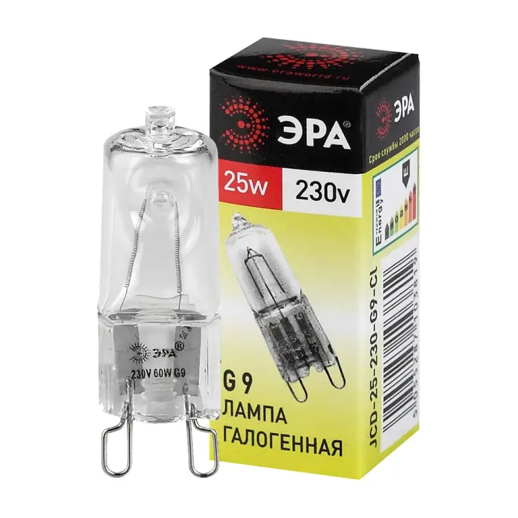 Лампа галогенная ЭРА G9JCD25230VCL C0027376 Лампа галогенная ЭРА G9JCD25230VCL C0027376