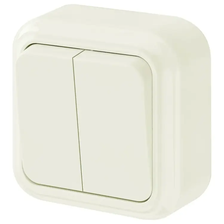 Двухклавишный выключатель BYLECTRICA ПРАЛЕСКА А56-134 бежевый