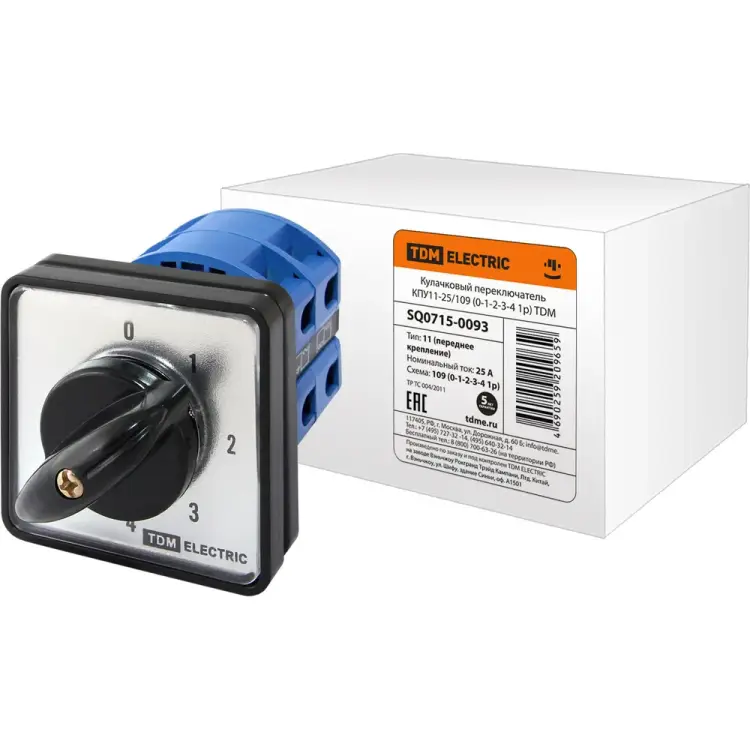 Кулачковый переключатель TDM ELECTRIC КПУ11-25/109 SQ0715-0093