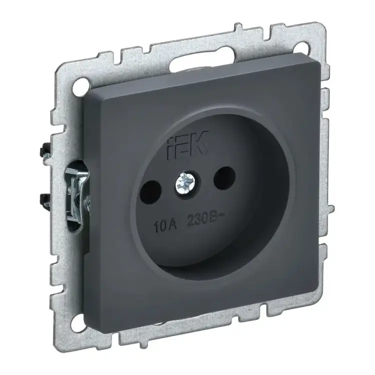 Одноместная розетка IEK Brite рс10-1-0-брг BR-R10-10-K53