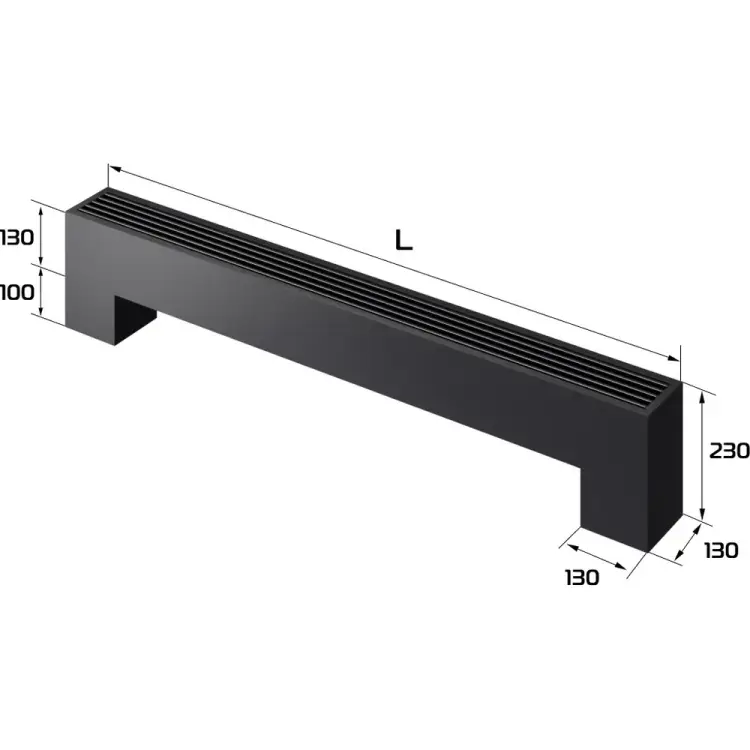 Напольный конвектор Royal Thermo STEP-130/130/1600-2-N-BL-LG-BL НС-1630642 Напольный конвектор Royal Thermo STEP-130/130/1600-2-N-BL-LG-BL НС-1630642