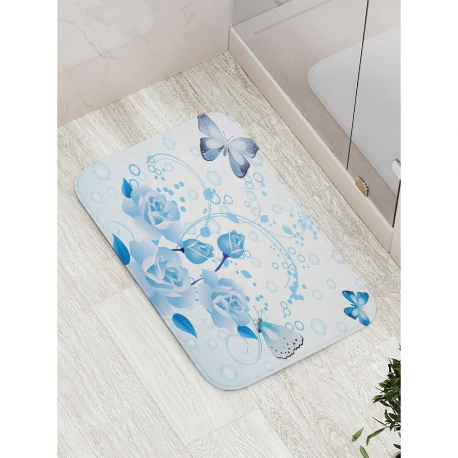 Противоскользящий коврик для ванной, сауны, бассейна JOYARTY В цветочных поисках