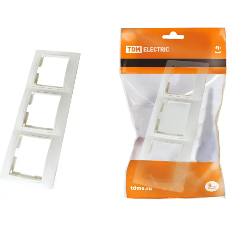 Трехпостовая горизонтальная рамка TDM ELECTRIC Таймыр SQ1814-0028