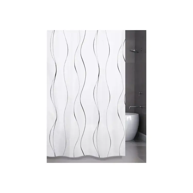 Штора для ванной комнаты Bath Plus Waves on white ch17059
