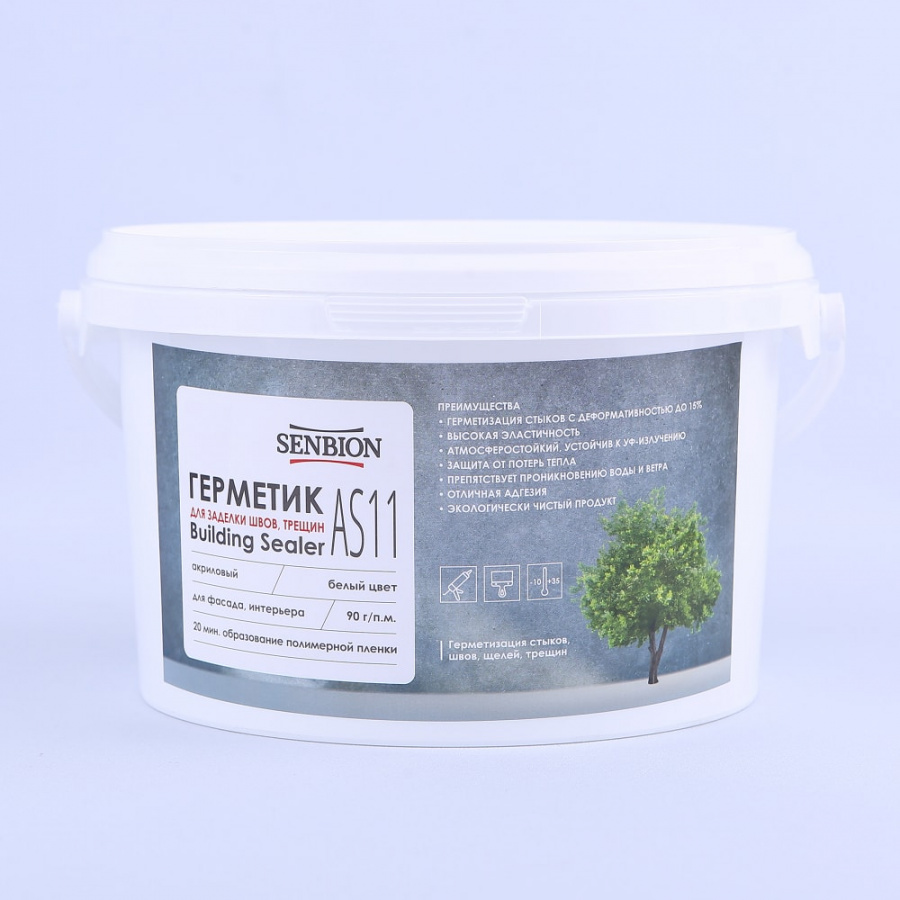 Акриловый герметик для заделки швов и трещин SENBION Building Sealer AS-11