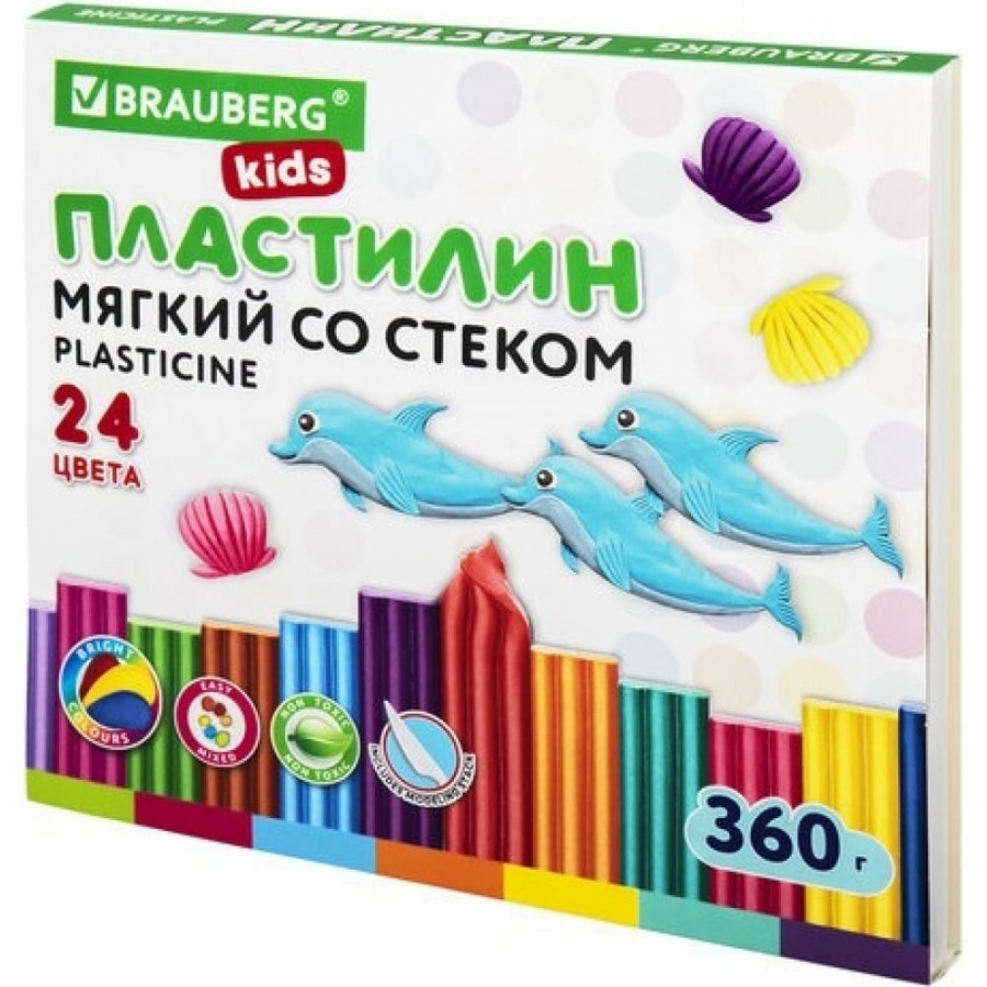 Мягкий восковой пластилин BRAUBERG KIDS