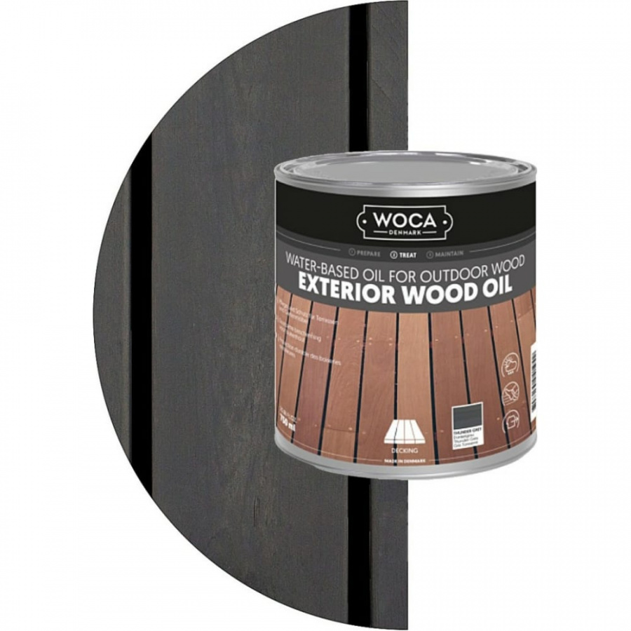 Масло Woca Exterior Wood Oil Thunder Grey