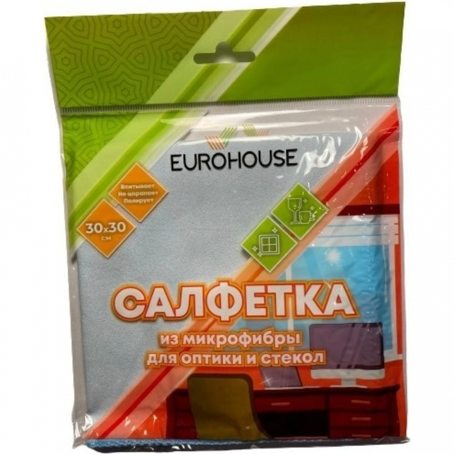 Салфетка для оптики и стекол EUROHOUSE 3595