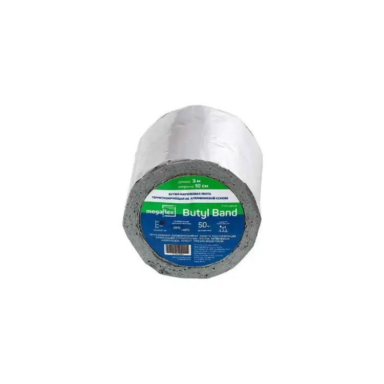 Самоклеящаяся бутил-каучуковая лента-герметик Megaflex butyl band MEGBU.100.3 Самоклеящаяся бутил-каучуковая лента-герметик Megaflex butyl band MEGBU.100.3
