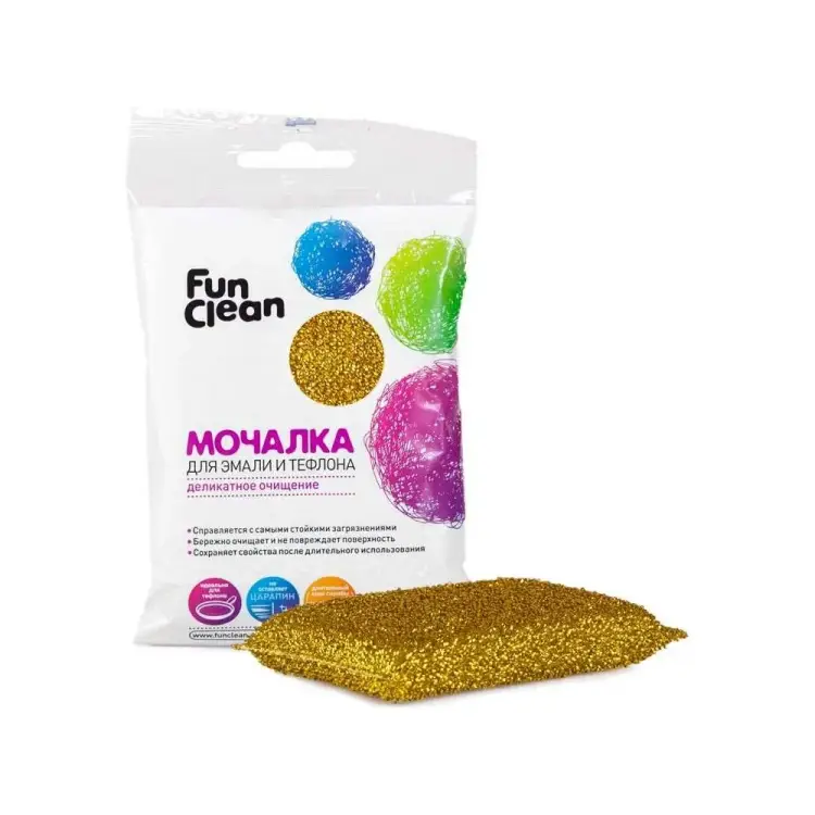 Мочалка для эмали и тефлона Fun Clean 6855