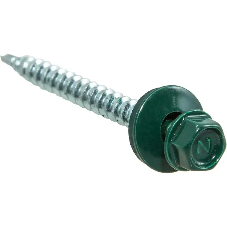 Кровельные саморезы Стройбат 4,8x50 темно-зеленый 40 шт 304660