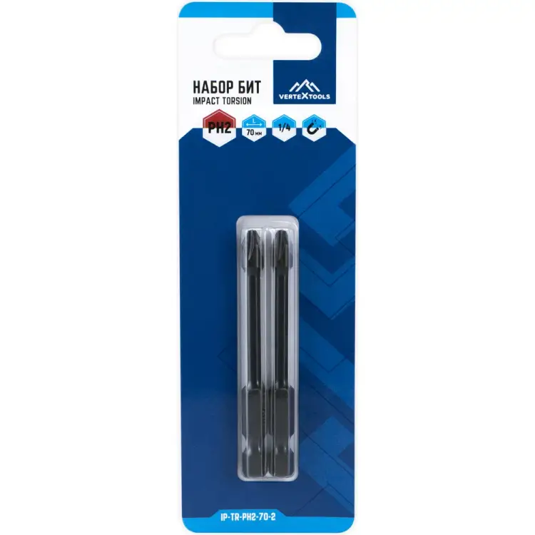 Набор бит vertextools IP-TR-PH2-70-2 Набор бит vertextools IP-TR-PH2-70-2
