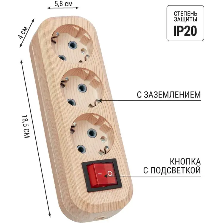 Розеточная колодка TDM ELECTRIC Эко SQ1806-0049 Розеточная колодка TDM ELECTRIC Эко SQ1806-0049