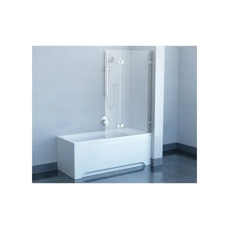 Двухэлементная перегородка-шторка на борт ванны Ravak BVS2-100 L 7UPA0A00Z1