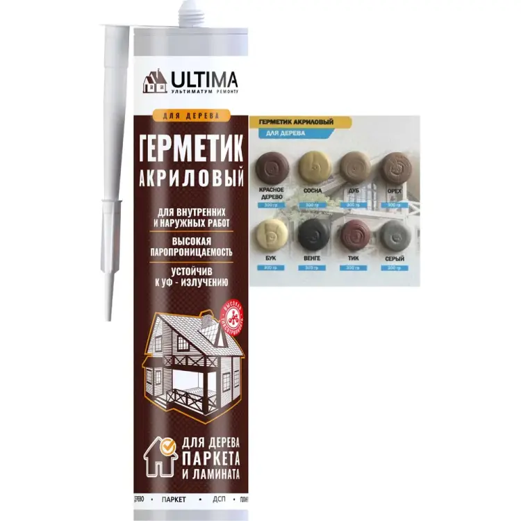 Акриловый герметик для дерева ULTIMA ULTD300