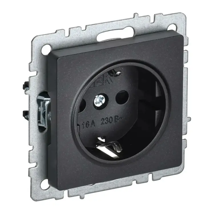 Одноместная розетка IEK Brite рс11-1-0-брч BR-R11-16-K02