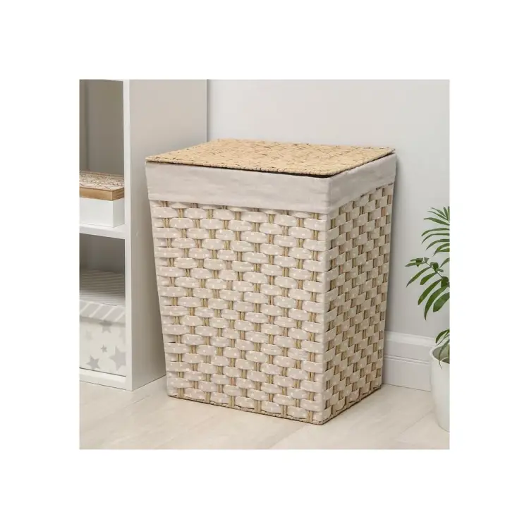 Прямоугольная плетеная корзина для белья Доляна Уют 5469843