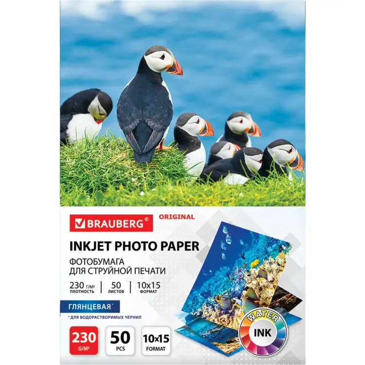 Глянцевая фотобумага BRAUBERG ORIGINAL 363972