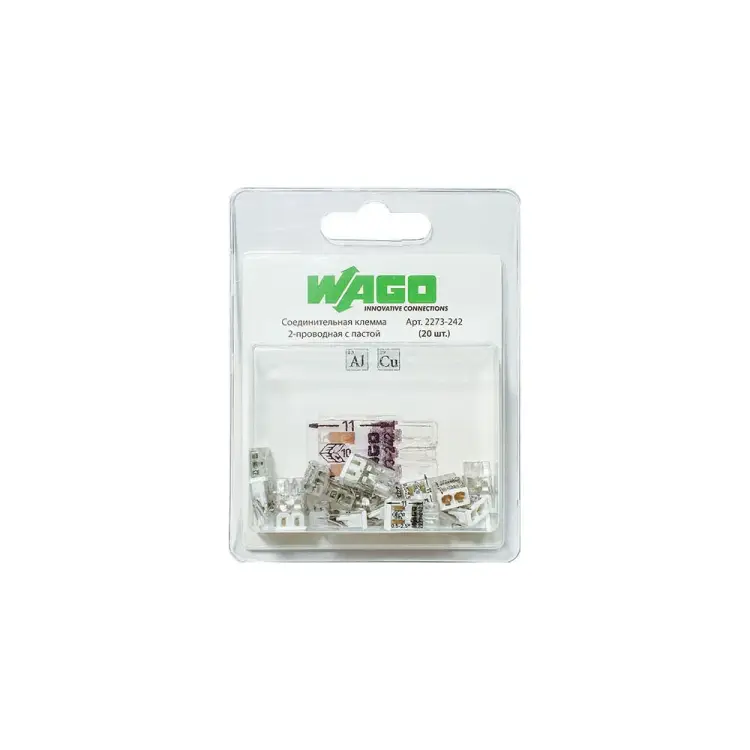 Двухпроводная соединительная клемма для быстрого монтажа WAGO 2273-242 2540
