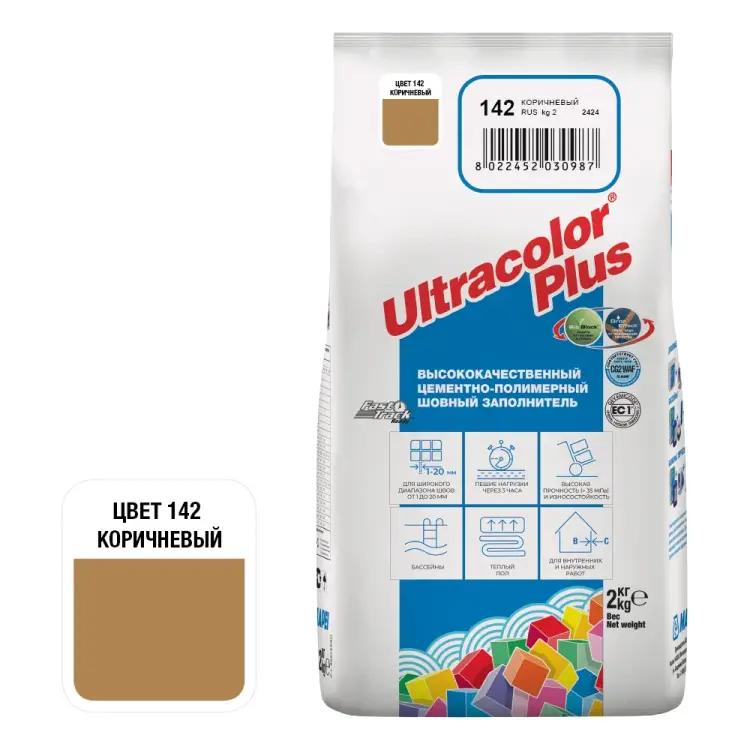 Затирка для швов MAPEI ULTRACOLOR PLUS №142 6658