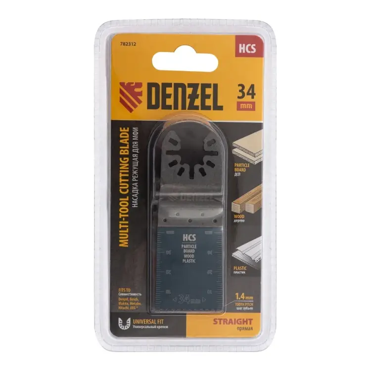 Режущая пазовая прямая насадка по дереву для МФИ Denzel 782312