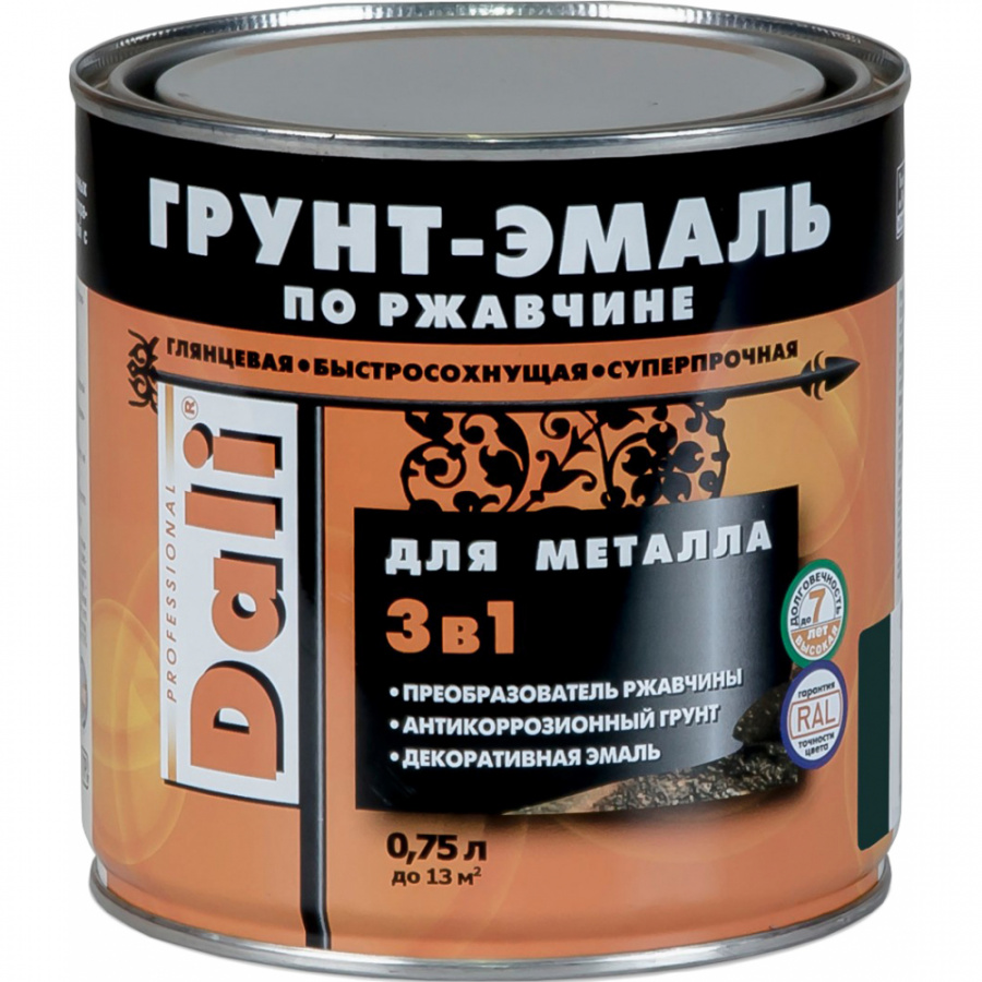 Грунт-эмаль по ржавчине DALI 45798
