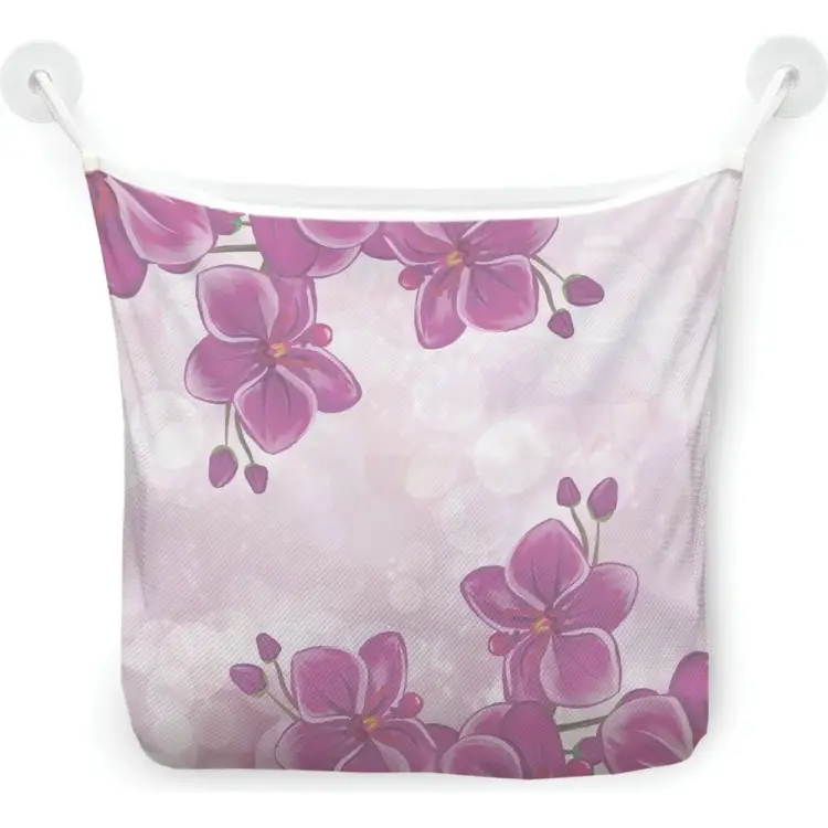 Настенная сетка-органайзер для ванной для игрушек JOYARTY Орхидеи на боке tgb_385249