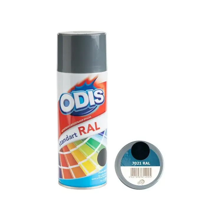 Краска спрей ODIS standart RAL 7021ral Краска спрей ODIS standart RAL 7021ral