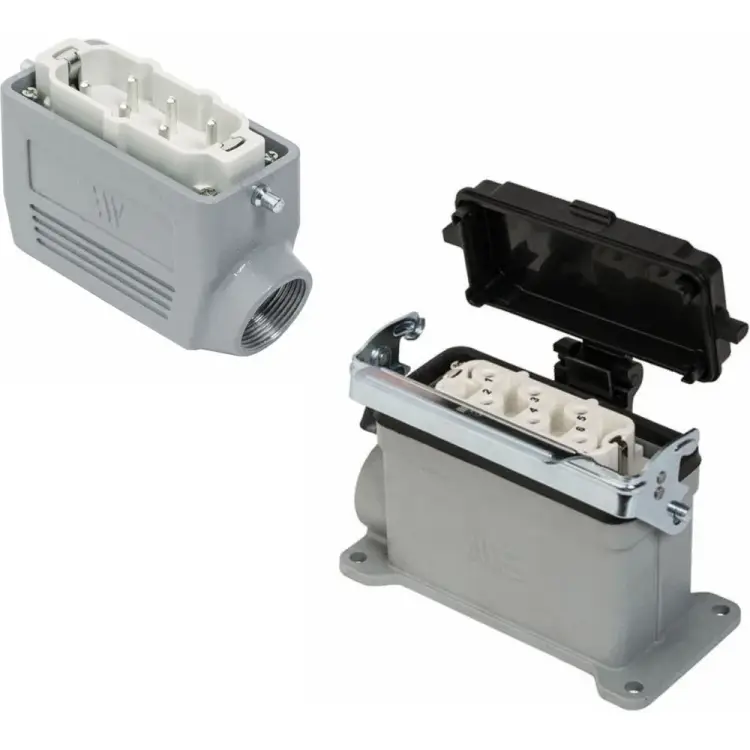 Прямоугольный промышленный разъем Mete Enerji H6HSB-AM-DCF 685689K Прямоугольный промышленный разъем Mete Enerji H6HSB-AM-DCF 685689K