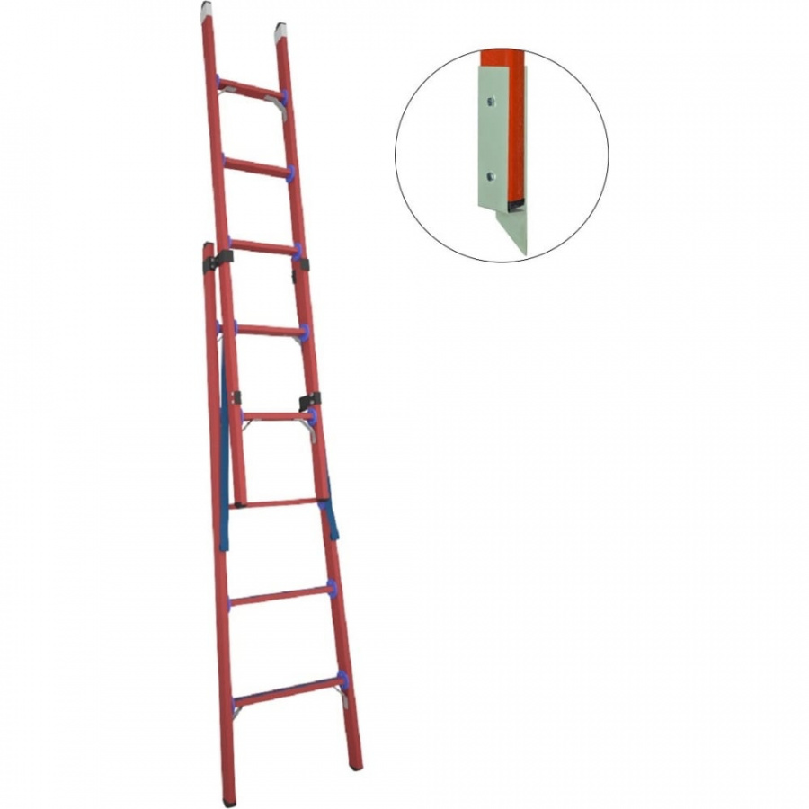 Универсальная диэлектрическая двухсекционная лестница-стремянка Антиток ССД-У 2х5 Мг