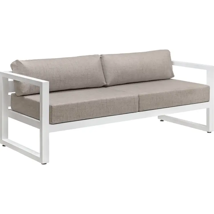 Уличный диван GreenWeen CAPRI белый алюминий, светло-серый велюр GW-AL-CAPRI-SOFA-1900W Уличный диван GreenWeen CAPRI белый алюминий, светло-серый велюр GW-AL-CAPRI-SOFA-1900W