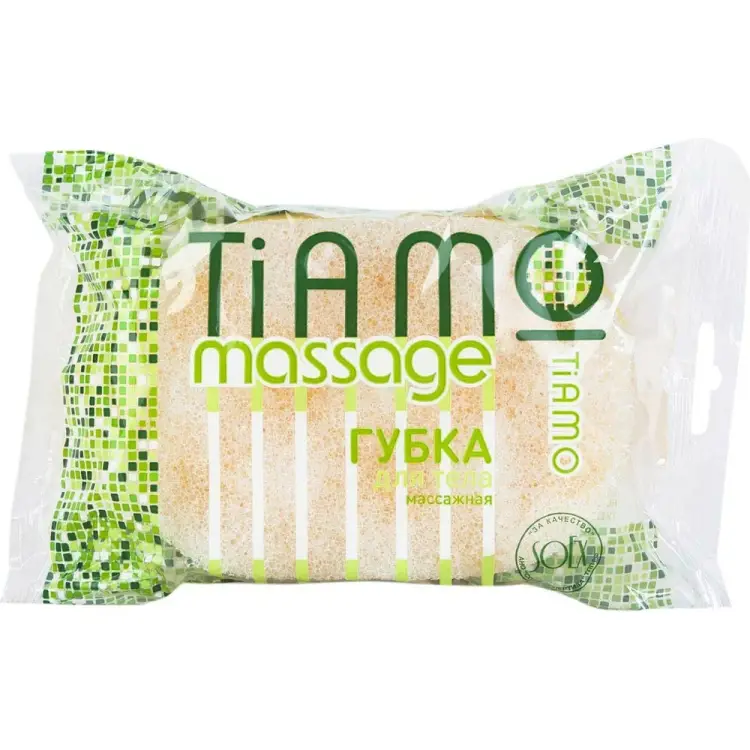 Губка для тела TIAMO Massage ОВАЛ 7717 Губка для тела TIAMO Massage ОВАЛ 7717