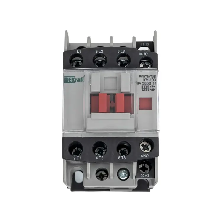 Контактор DEKraft КМ-103 18А 380В АС3 22114DEK 276594