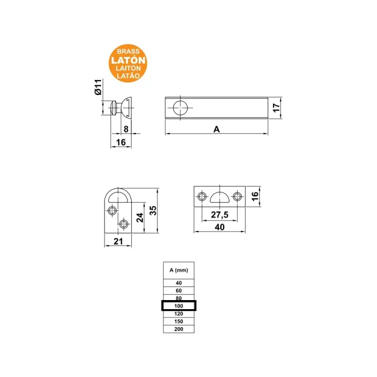 Задвижка Amig 600-100