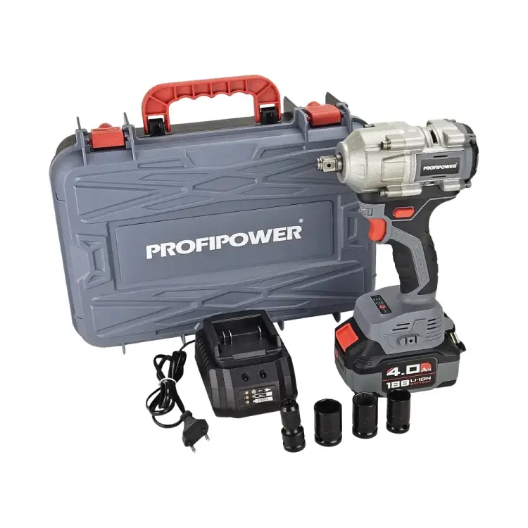 Аккумуляторный бесщеточный ударный гайковерт Profipower T-500N E0185