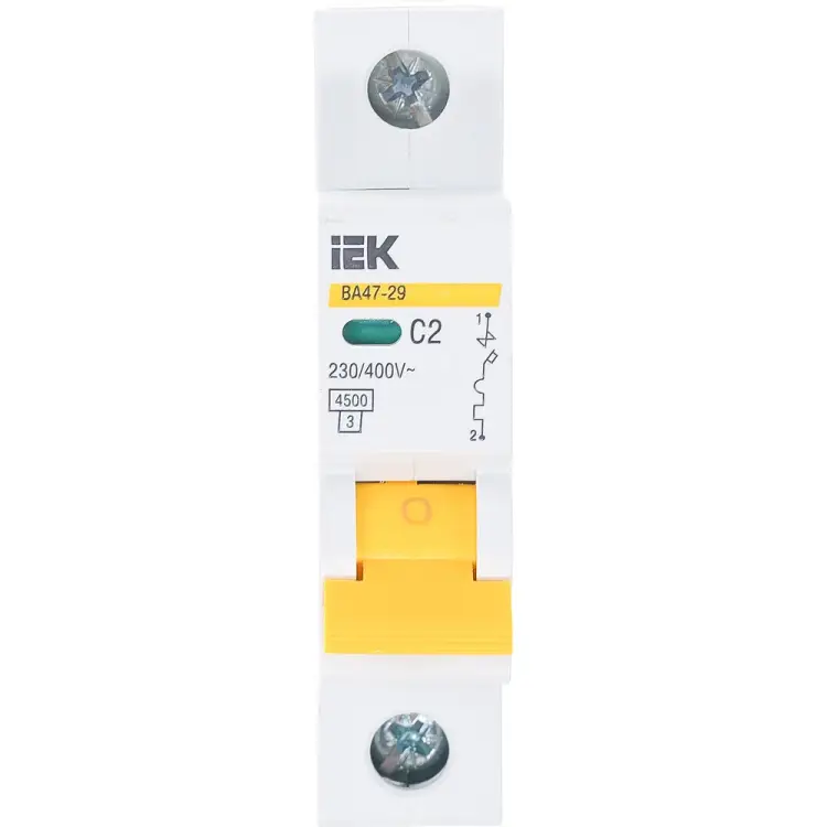 Однополюсный автоматический выключатель IEK ВА47-29 MVA20-1-002-C