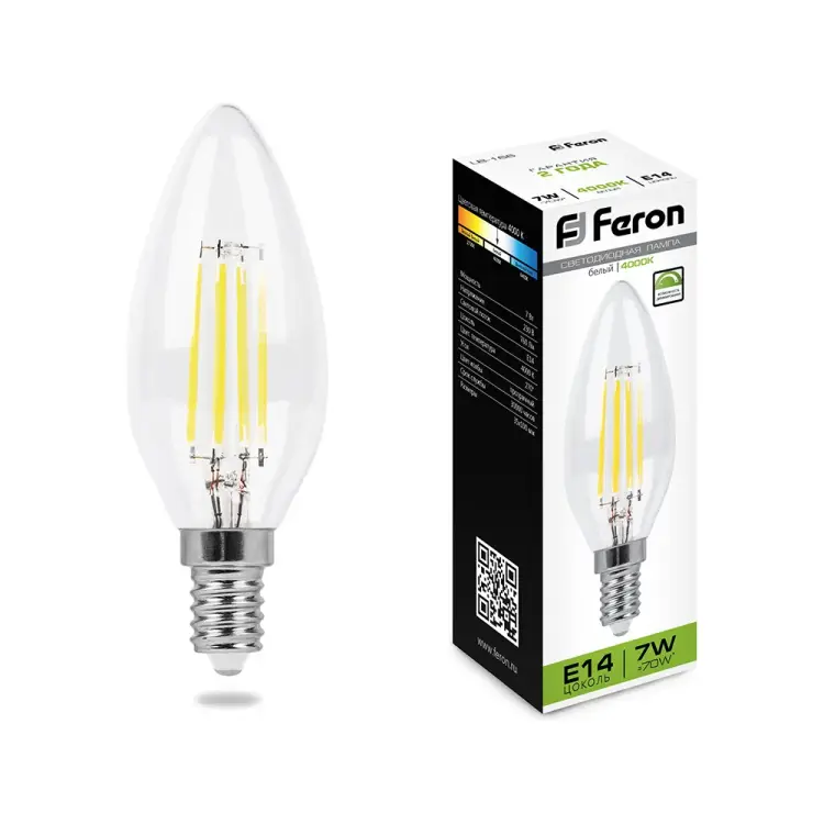 Светодиодная лампа FERON LB-166 7W 230V E14 4000K 25871